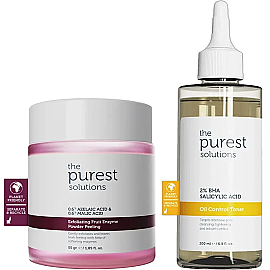 The Purest Solutions Arındırıcı & Sebum Dengeleyici Karma ve Yağlı Ciltlere Yönelik Cilt Bakım Seti - The Purest Solutions