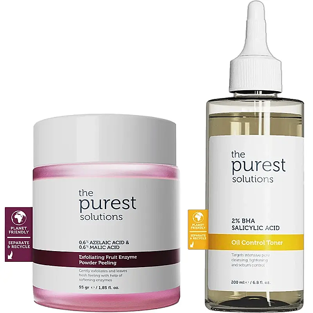 The Purest Solutions Arındırıcı & Sebum Dengeleyici Karma ve Yağlı Ciltlere Yönelik Cilt Bakım Seti - 1