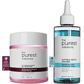 The Purest Solutions Arındırıcı ve Aydınlatıcı Gözenek Karşıtı Cilt Bakım Seti - The Purest Solutions