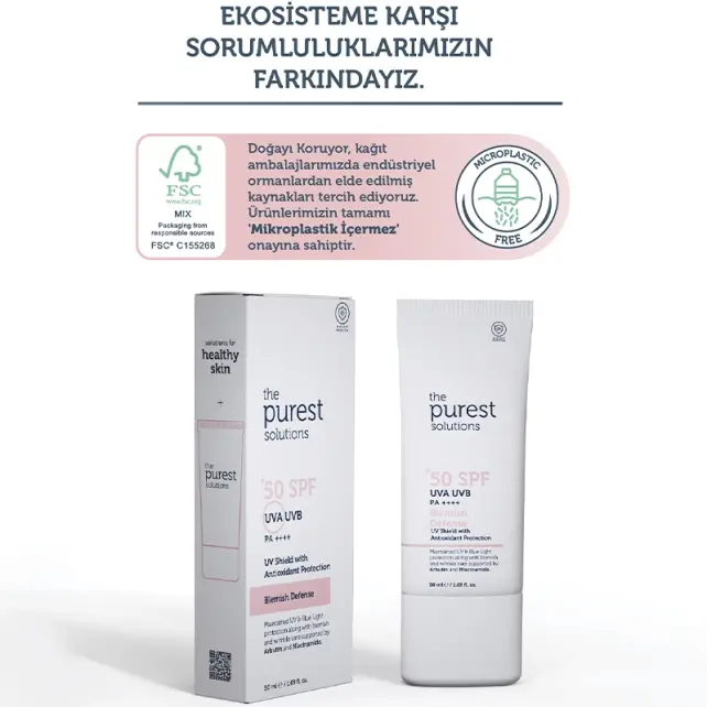 The Purest Solutions Blemish Defense Cream SPF 50+ Güneş Kremi 50ml - 6
