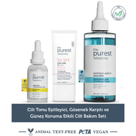 The Purest Solutions Cilt Tonu Eşitleyici, Gözenek Karşıtı ve Güneş Koruma Etkili Cilt Bakım Seti - 3