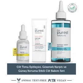 The Purest Solutions Cilt Tonu Eşitleyici, Gözenek Karşıtı ve Güneş Koruma Etkili Cilt Bakım Seti - 3