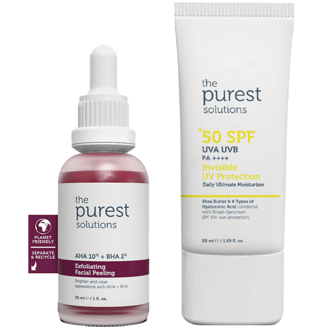 The Purest Solutions Cilt Tonu Eşitleyici Peeling ve SPF+50 Güneş Koruyucu - 1