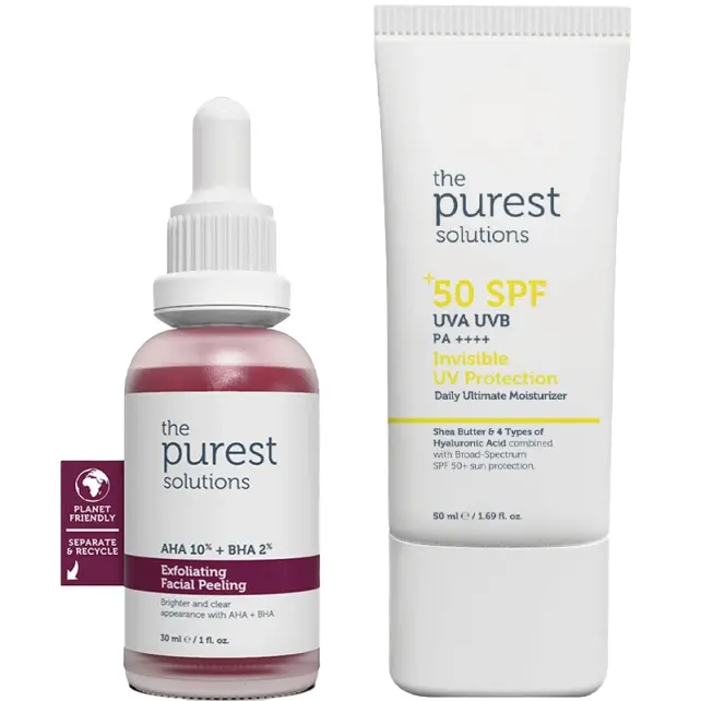 The Purest Solutions Cilt Tonu Eşitleyici Peeling ve SPF+50 Güneş Koruyucu - 1