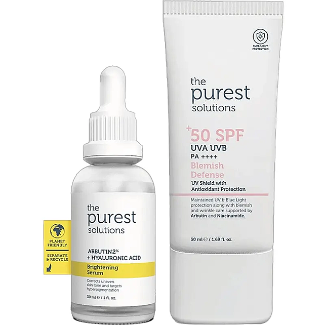 The Purest Solutions Cilt Tonu Eşitleyici ve Güneş Koruma Etkili Bakım Seti - 1