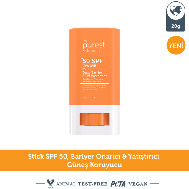 The Purest Solutions Daily Barrier UV Protection SPF 50+ Güneş Koruyucu Stick 17 gr - 5