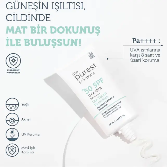 The Purest Solutions Dry Touch Protection SPF 50+ Güneş Kremi 50ml - 5