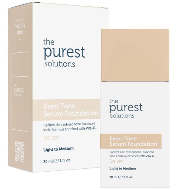 The Purest Solutions Even Tone SPF 50+ Lekeli Cilt Serum Fondöten No: 100 Light To Medium 30ml - 1