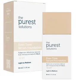 The Purest Solutions Even Tone SPF 50+ Lekeli Cilt Serum Fondöten No: 100 Light To Medium 30ml - The Purest Solutions