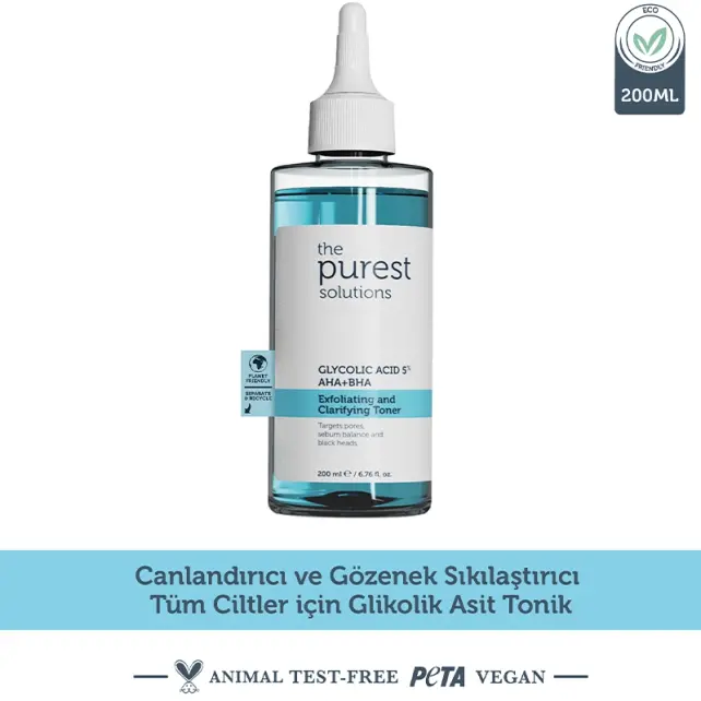 The Purest Solutions Exfoliating and Clarifying Toner - Arındırıcı Tonik 200ml - 7