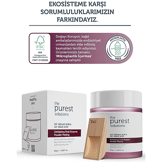 The Purest Solutions Exfoliating Fruit Enzyme Powder Peeling - Toz Peeling 55gr - 6