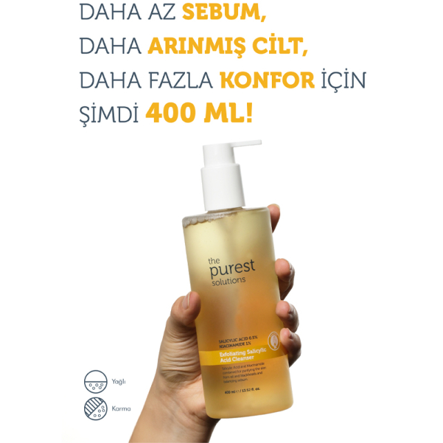 The Purest Solutions Exfoliating Salicylic Acid Cleanser - Salisilik Asit Temizle Jeli 400ml - 5