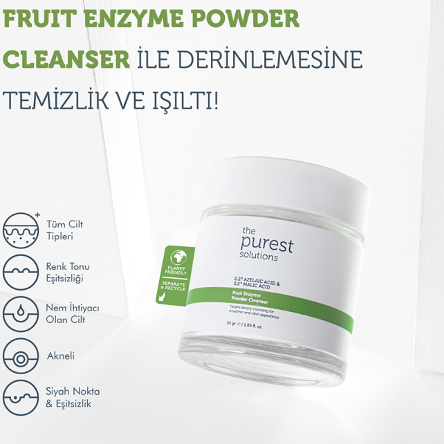 The Purest Solutions Fruit Enzyme Powder Cleanser - Toz Temizleyici 55gr - 5