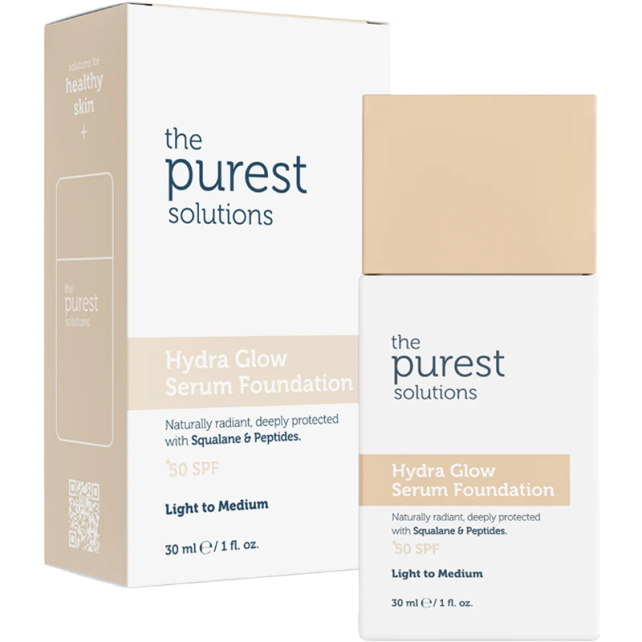 The Purest Solutions Hydra Glow SPF 50+ Nemlendirici Serum Fondöten No: 100 Light To Medium 30ml - 1