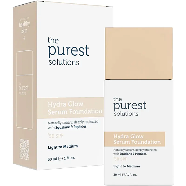 The Purest Solutions Hydra Glow SPF 50+ Nemlendirici Serum Fondöten No: 100 Light To Medium 30ml - 1