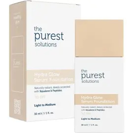 The Purest Solutions Hydra Glow SPF 50+ Nemlendirici Serum Fondöten No: 100 Light To Medium 30ml - The Purest Solutions