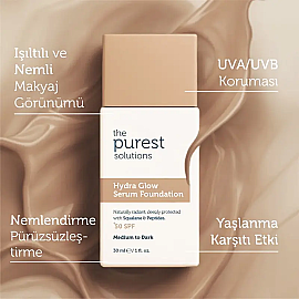 The Purest Solutions Hydra Glow SPF 50+ Nemlendirici Serum Fondöten No: 200 Medium To Dark 30ml - 5