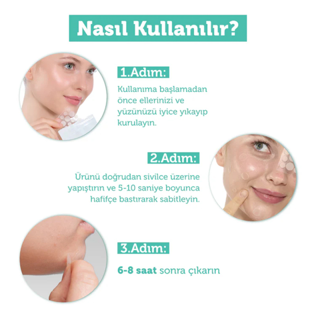 The Purest Solutions Hydrocolloid Invisible Acne Spot Patches - Şeffaf Akne Bandı 18x2 - 6