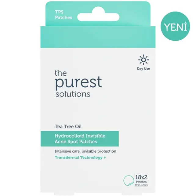 The Purest Solutions Hydrocolloid Invisible Acne Spot Patches - Şeffaf Akne Bandı 18x2 - 1
