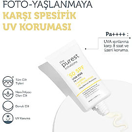 The Purest Solutions Invisible UV Protection Cream SPF 50+ Güneş Kremi 50ml - 4