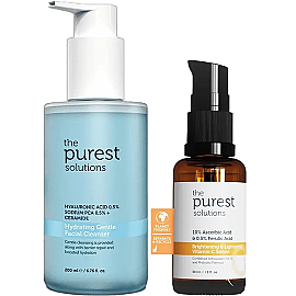 The Purest Solutions Kuru Ciltler İçin Arındırıcı & Canlandırıcı Bakım Seti - The Purest Solutions