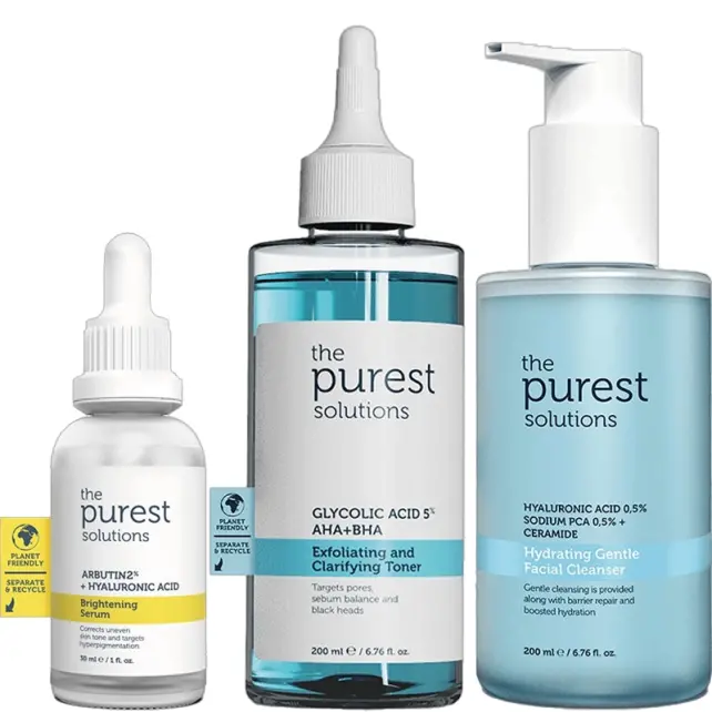 The Purest Solutions Kuru ve Lekeli Ciltler İçin Arındırıcı Leke Karşıtı Bakım Seti - 1
