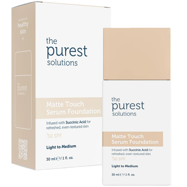 The Purest Solutions Matte Touch SPF 50+ Matlaştırıcı Serum Fondöten No: 100 Light To Medium 30ml - 1