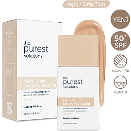 The Purest Solutions Matte Touch SPF 50+ Matlaştırıcı Serum Fondöten No: 100 Light To Medium 30ml - 2