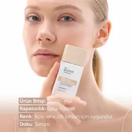 The Purest Solutions Matte Touch SPF 50+ Matlaştırıcı Serum Fondöten No: 100 Light To Medium 30ml - 3