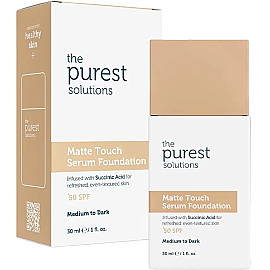 The Purest Solutions Matte Touch SPF 50+ Matlaştırıcı Serum Fondöten No: 200 Medium To Dark 30ml - The Purest Solutions
