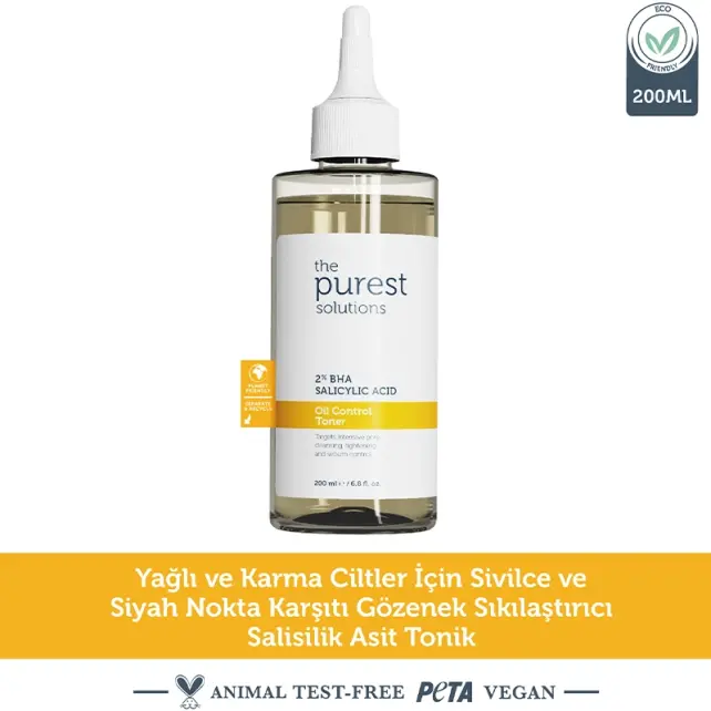 The Purest Solutions Oil Control Toner - Yağlı Ciltler için Tonik 200ml - 7