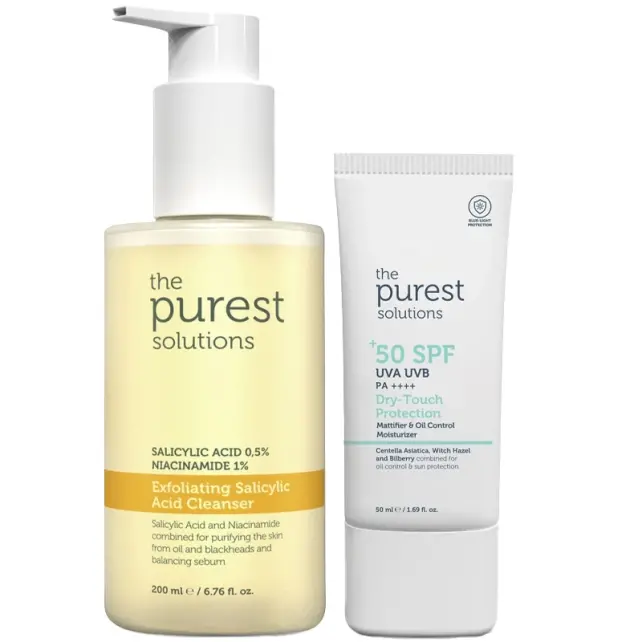 The Purest Solutions Sebum Dengeleyici ve UV Koruma Etkili Bakım Seti - 1