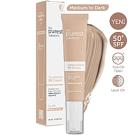 The Purest Solutions Tone Correct BB Cream SPF 50+ Lekeli Cilt Renkli Nemlendirici No: 200 Medium To Dark 40ml - 2