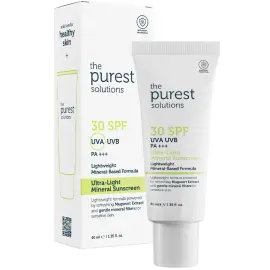 The Purest Solutions Ultra Light Mineral Sunscreen SPF 30 - Mineral Güneş Koruyucu 40ml - The Purest Solutions