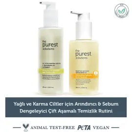 The Purest Solutions Yağlı ve Karma Ciltler İçin Arındırıcı & Sebum Dengeleyici Çift Aşamalı Temizlik Rutini - 2