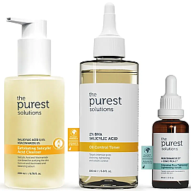 The Purest Solutions Yağlı ve Karma Ciltler İçin Gözenek Görünümünü Azaltmaya Yardımcı Cilt Bakım Rutini - The Purest Solutions