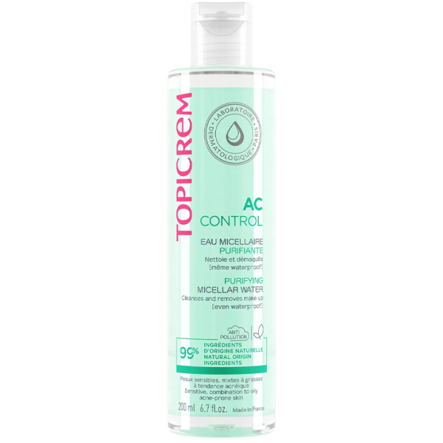 Topicrem Ac Control Purifying Micelar Water - Yüz ve Makyaj Temizleyici Misel Su 200ml - 1