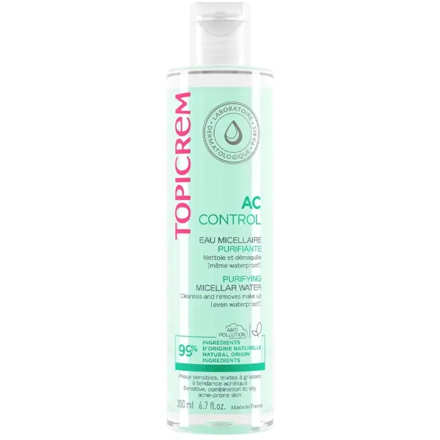 Topicrem Ac Control Purifying Micelar Water - Yüz ve Makyaj Temizleyici Misel Su 200ml - 1