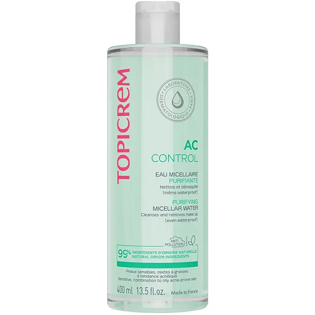 Topicrem AC Control Purifying Micellar Water - Yüz ve Makyaj Temizleyici Misel Su 400ml - 1