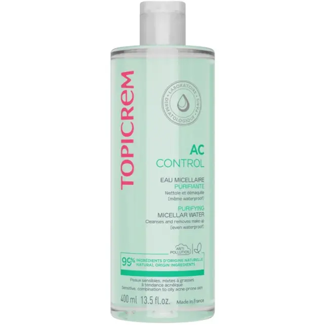 Topicrem AC Control Purifying Micellar Water - Yüz ve Makyaj Temizleyici Misel Su 400ml - 1