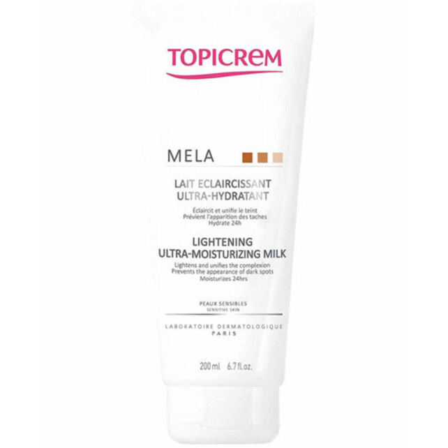 Topicrem Mela Lightening Ultra Moisturizing Milk - Bakım Sütü 200ml Topicrem Mela Lightening Ultra Moisturizing Milk - Bakım Sütü 200ml