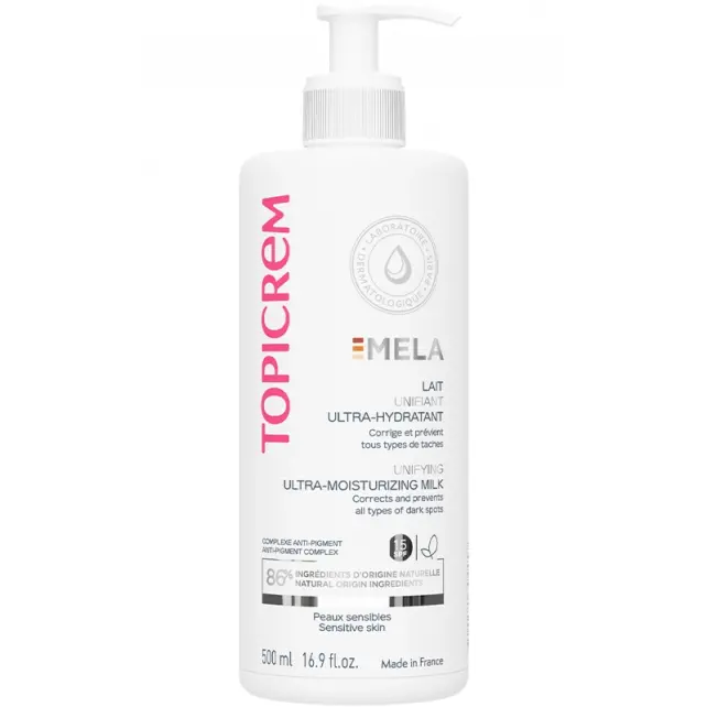 Topicrem Mela SPF 15 Ultra Moisturizing - Leke Karşıtı Vücut Sütü 500ml - 1