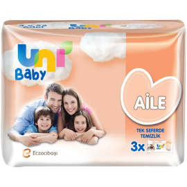 Uni Baby Aile Islak Mendil 3x52 - Uni Baby