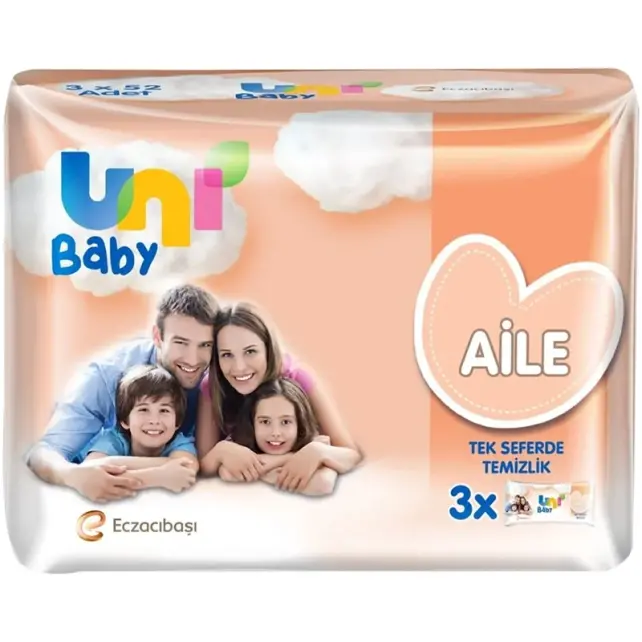 Uni Baby Aile Islak Mendil 3x52 - 1