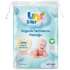 Uni Baby Organik Temizleme Pamuğu 60 Adet - Uni Baby