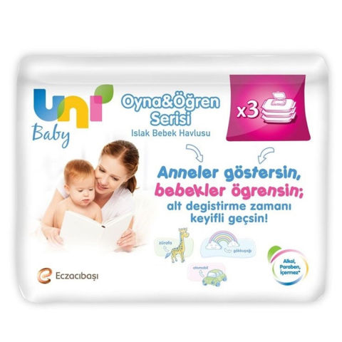 Uni Baby Oyna Ögren Islak Havlu 3x52 Adet Uni Baby Oyna Ögren Islak Havlu 3x52 Adet