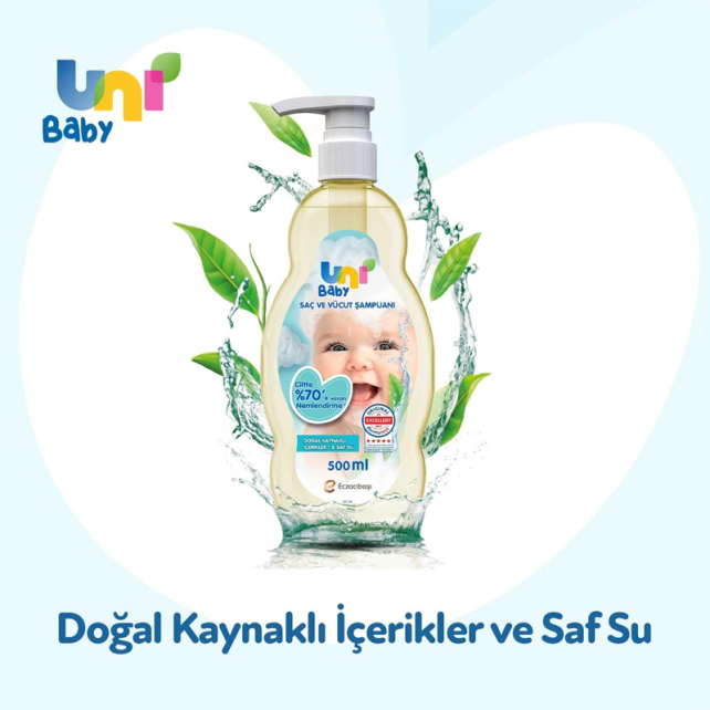 Uni Baby Saç ve Vücut Şampuanı 500ml - 5