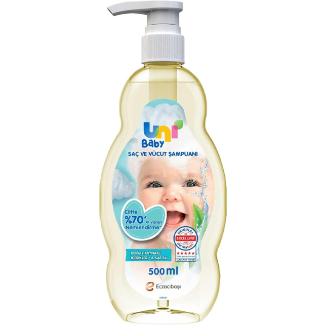 Uni Baby Saç ve Vücut Şampuanı 500ml - 1