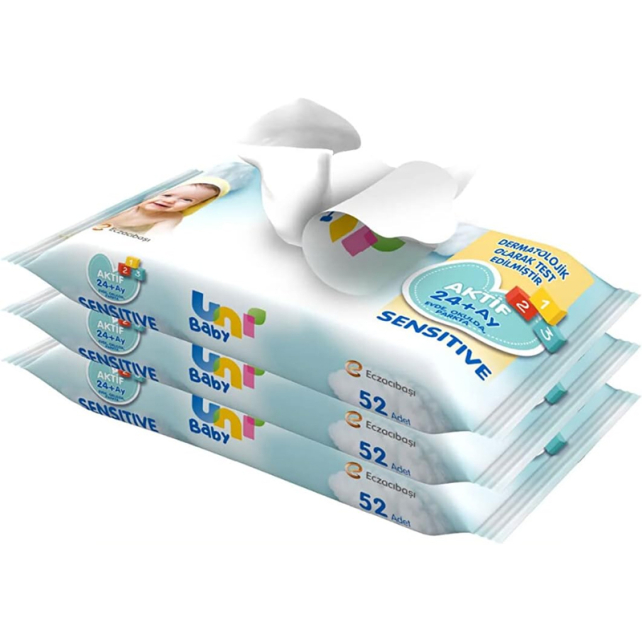 Uni Baby Sensitive Islak Mendil 24+Ay 3x52 - 2
