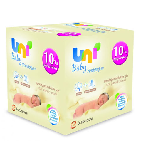 Uni Baby Yenidoğan Islak Mendil 10x40 Adet Uni Baby Yenidoğan Islak Mendil 10x40 Adet